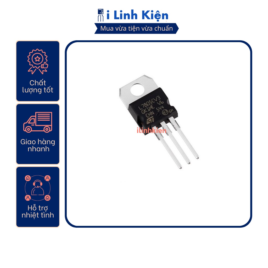 7805 L7805CV 1.5A 5V chất lượng tốt.