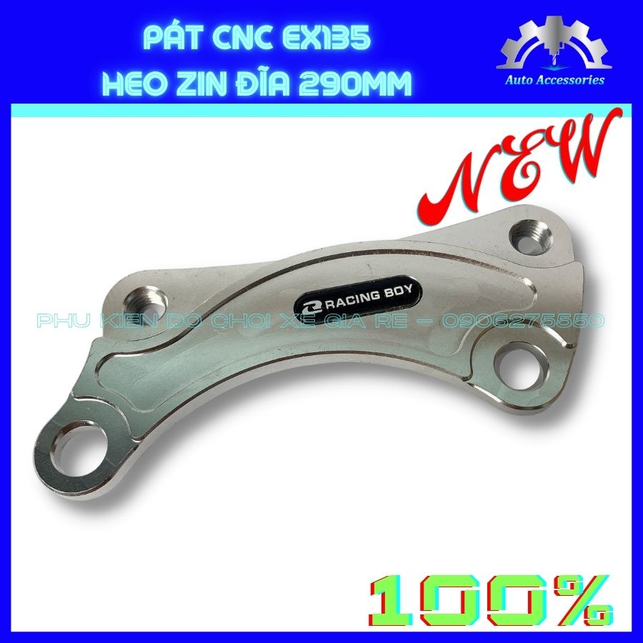 PÁT CNC - Pát trước Exciter 135 Ex135 gắn Heo Dầu Zin theo xe đi đĩa size 290mm. CNC sắc xảo, tỷ mỉ, thông số chuẩn