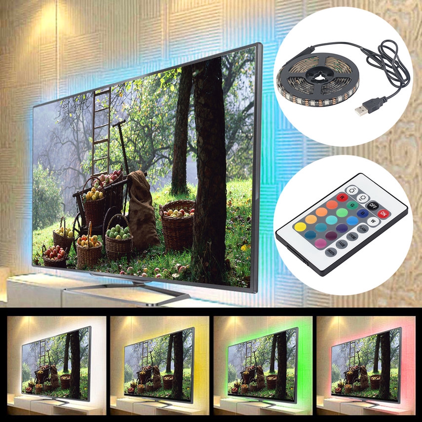 ^ 12 Rgb 5050 Smd Flexible Usb Led 5vx