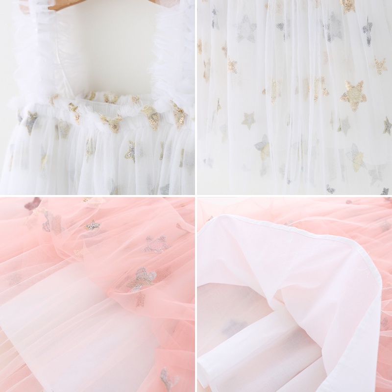 Đầm In Hình Ngôi Sao Hoạt Hình Dễ Thương Cho Bé Gái akku