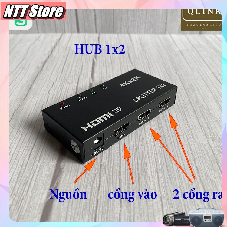 Bộ Hub HDMI, bộ chia HDMI 4k 1 ra 2 1 ra 4 chuẩn xịn - NTT Store