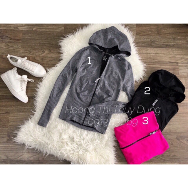 áo khoác thể thao trơn ( ĐEN/ XÁM)