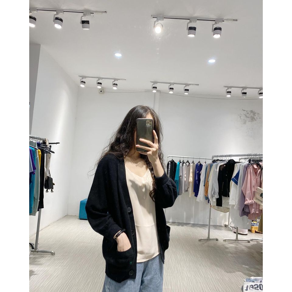 (FREESHIP) Áo cardigan đen hàng xuất cao cấp Ulzzang | BigBuy360 - bigbuy360.vn