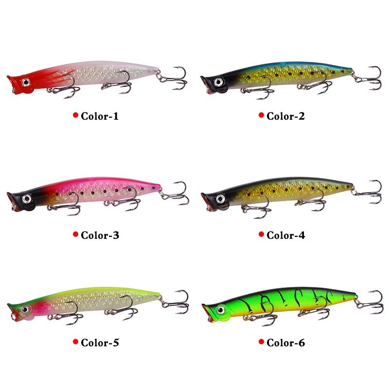 Mồi Cá Giả Bằng Nhựa Cứng 11cm/13g Có Móc Câu Cá Sâu 3D 0-0.2m