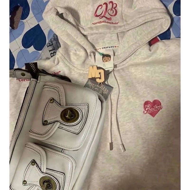 ÁO HOODIE NỈ LÓT LÔNG XỊN THÊU HÌNH THIÊN THẦN CUTE / Cherry.order