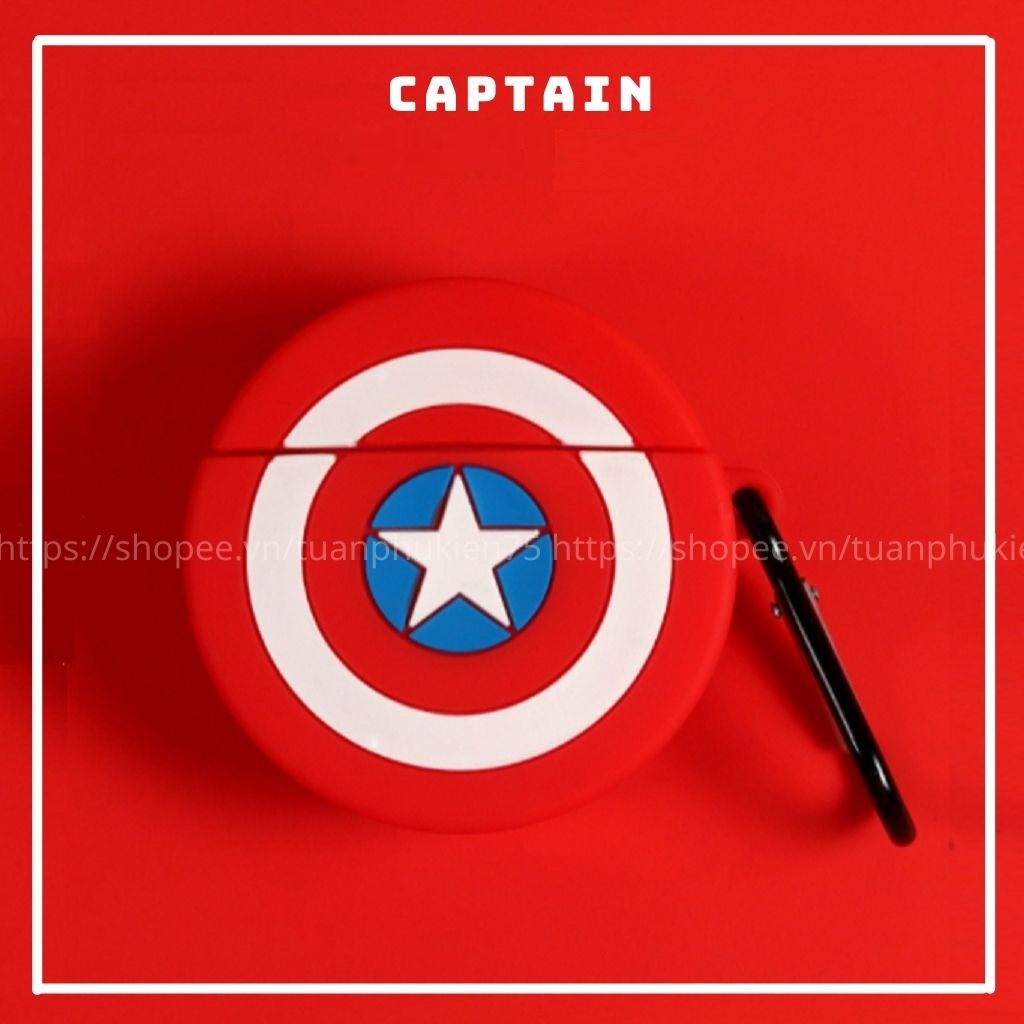 🔥 Case Ap 1/2 & Pro 🔥 Freeship 🔥 VỎ BỌC MODEL KHIÊN CAPTAIN AMERICA Cho Tai Nghe Không Dây (Bluetooth) - Tuancase75