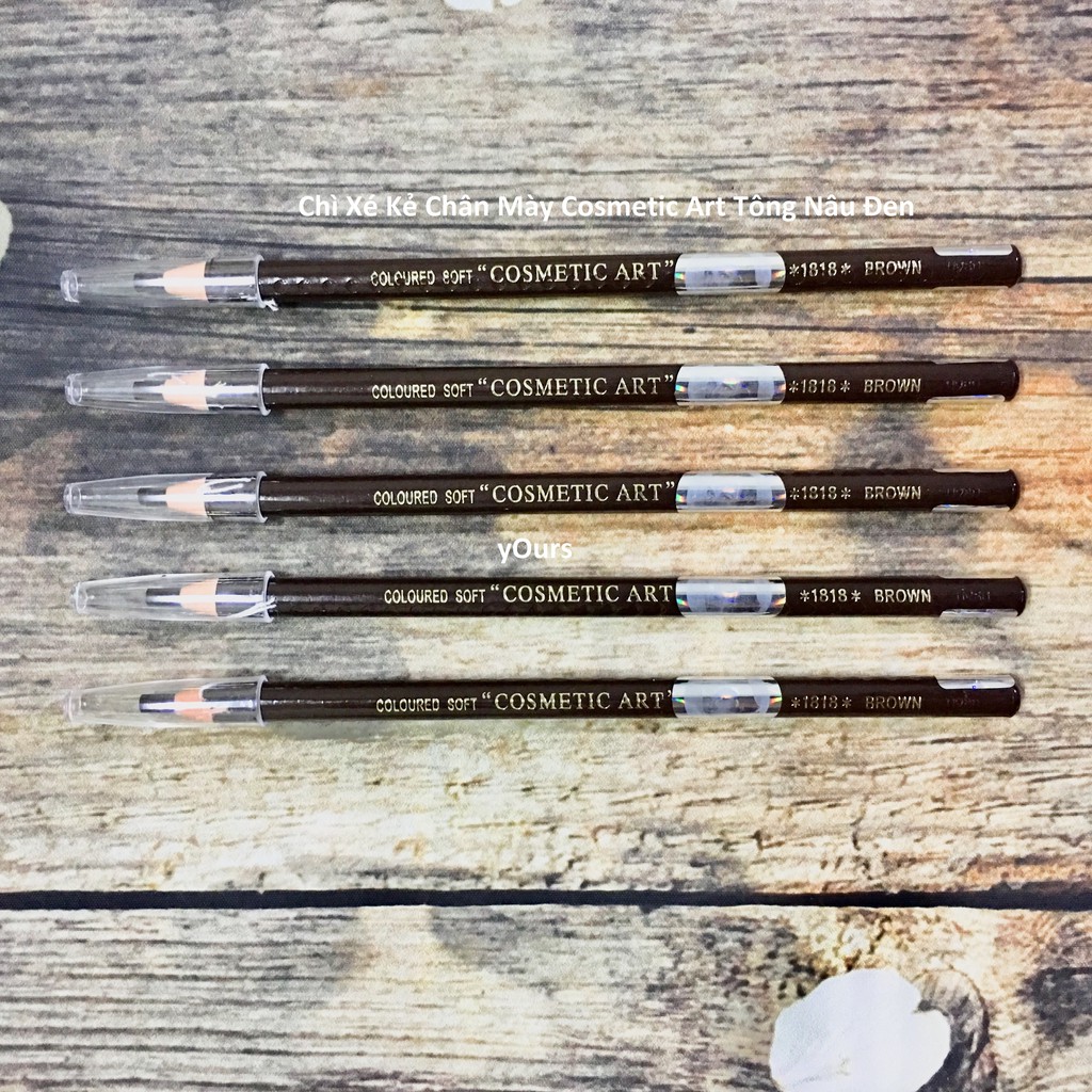 [1 Hộp Nâu Đen] Chì Xé Kẻ Chân Mày Cosmetic Art Eyebrow Pencil Màu Nâu Đen 2 Tem 1818 No.3