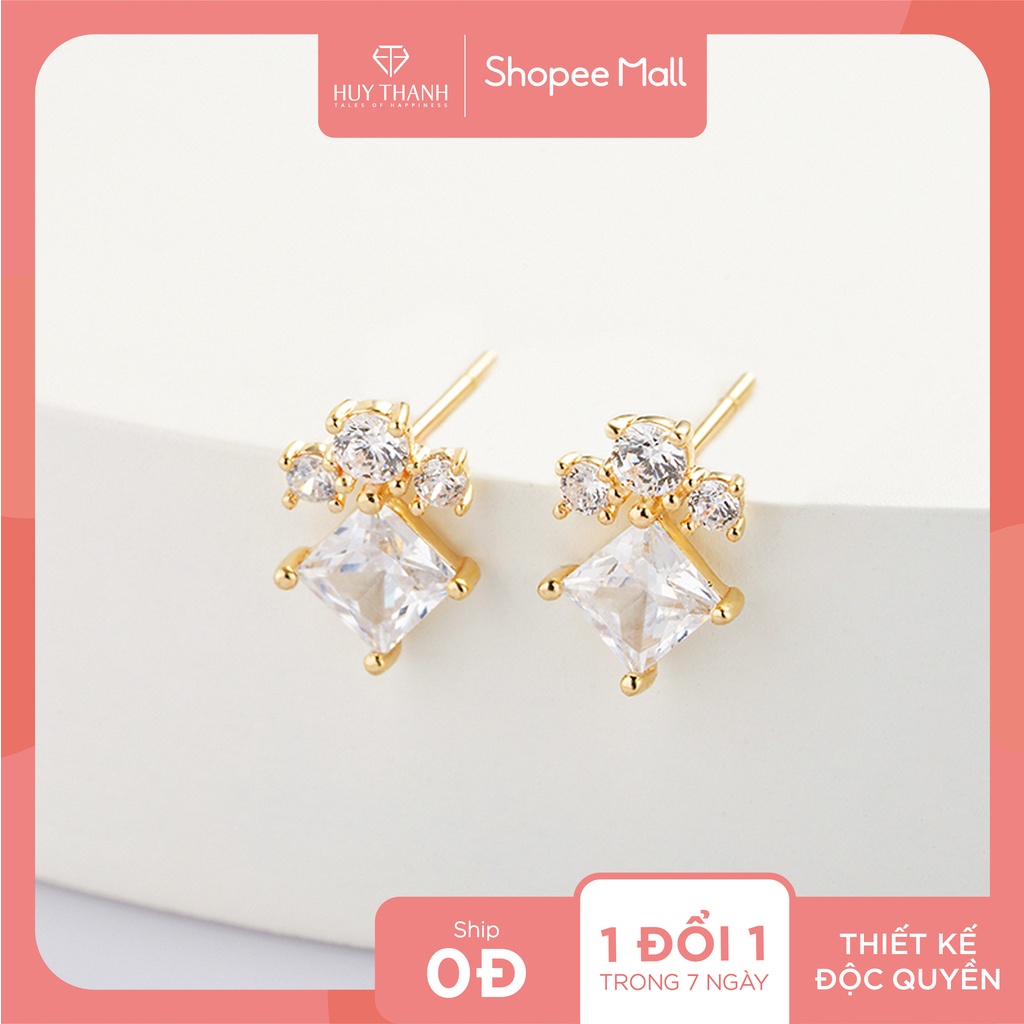 Bông Tai Nữ Vàng 14K BTAM79 Huy Thanh Jewelry