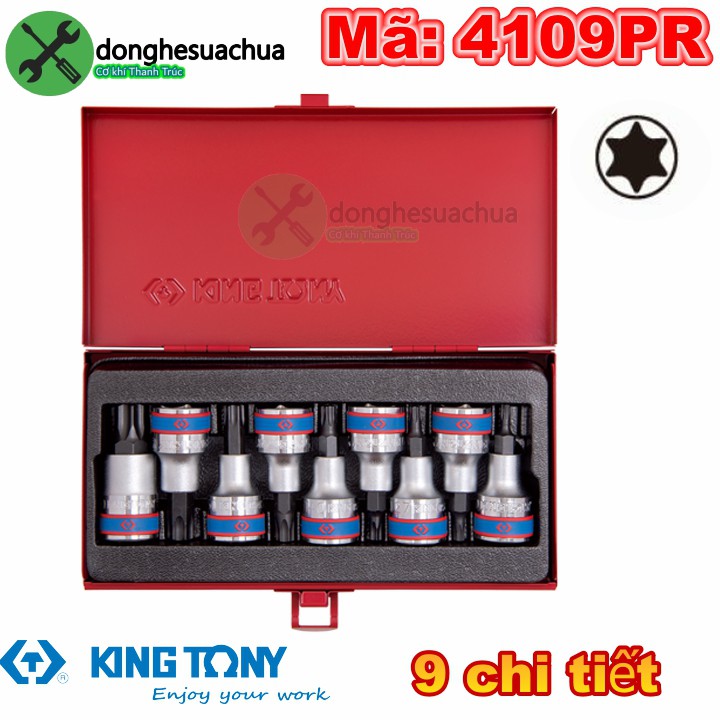 Bộ đầu tuýp lục giác sao Kingtony 4109PR 9 chi tiết 1/2