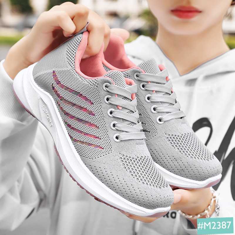 Giày Thể Thao Sneaker Nữ MINSU M2387, Kiểu Dáng  Bata Thể Thao Hàn Quốc Cho Chạy Bộ, Đi Học, Chơi