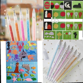 [Hàng có sẵn] Dao cắt dạng bút washi tape, mẫu hình cắt bằng vải nỉ dùng làm quà tặng đáng yêu