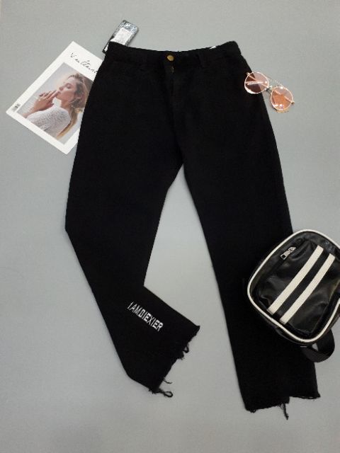 [Size S,M] Quần jeans baggy lưng cao Ulzzang Quảng Châu QDJ57 (Mom jeans)