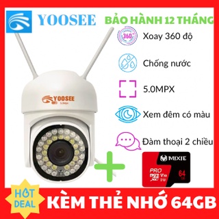 Hình ảnh Camera Yoosee PTZ-Camera ngoài trời mẫu siêu mini, 36 led 5.0mpx,xoay 360 độ,chống nước,xem đêm có màu,bảo hành 12 tháng
