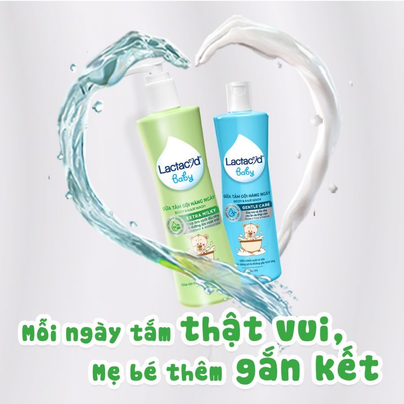 Sữa tắm gội trẻ em lactacyd milky 500ml