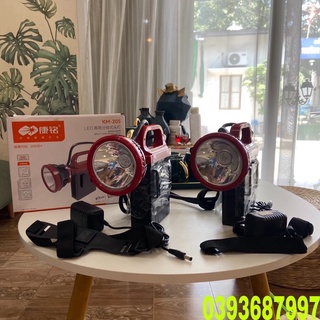 Đèn pin đội đầu ắc quy rời Domoda KM-205 siêu sáng - 2 loại ánh sáng Trắng và Vàng