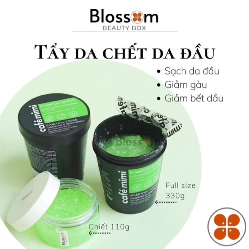 Tẩy da chết da đầu sạch gàu, kiềm dầu Cafe mimi 110g/330g | BigBuy360 - bigbuy360.vn
