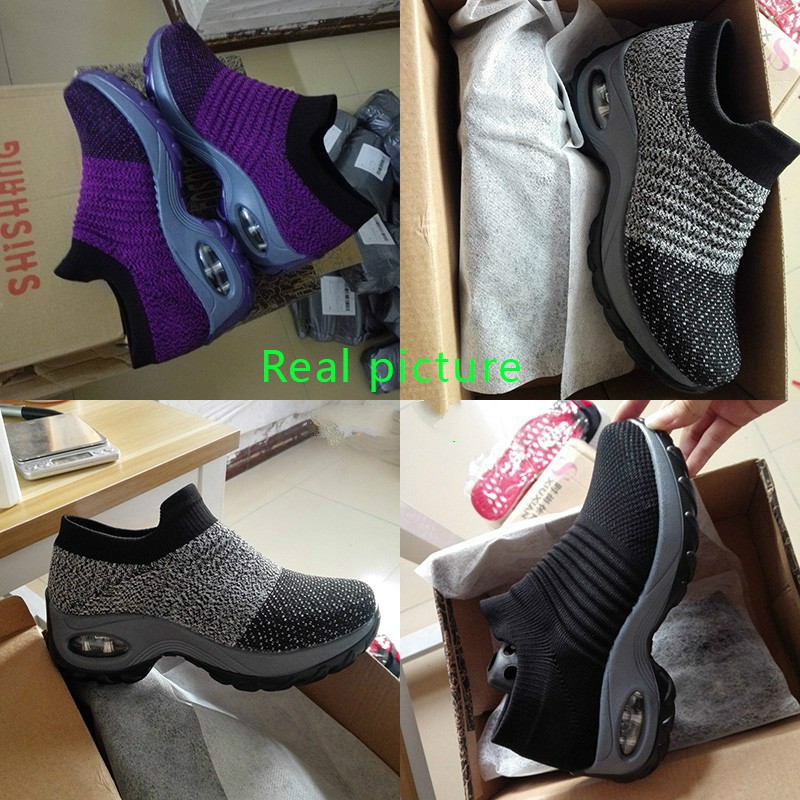 Giày Thể Thao Đế Cao Size 35-42 giày the thao nữ Thoáng khí sneaker