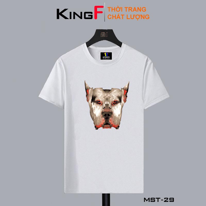 [COTTON 100%] Áo thun nam TAY NGẮN KingF Áo phông COOL DOG chất vải mềm mịn