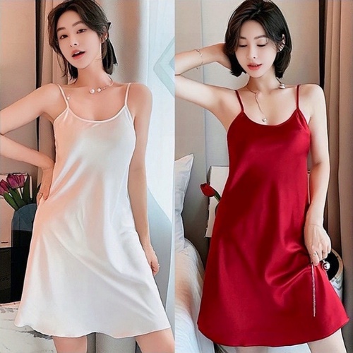 Váy ngủ 2 dây sexy chất liệu lụa Satin mềm mịn cao cấp | Shopee Việt Nam