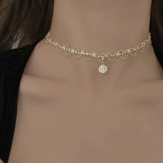 Dây chuyên chocker đính đá lấp lánh, phong cách quý cô sang chảnh, dự tiệc, sinh nhật, meeting