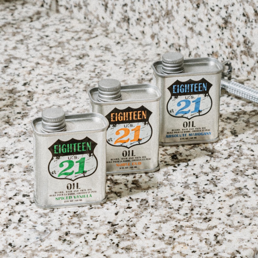 Tinh dầu dưỡng tóc, râu, da 18.21 Man Made Oil – 3 Mùi hương: Spiced Vanilla, Absolute Mahogany, Noble Oud