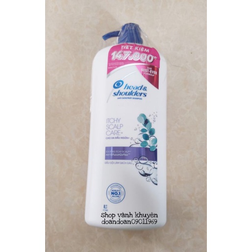 Dầu gội đầu Head & Shoulder bạc hà mát rượi 1200ml/1800ml