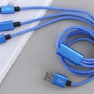 Dây cáp tích hợp 3 đầu Type C, Micro USB và Lightning