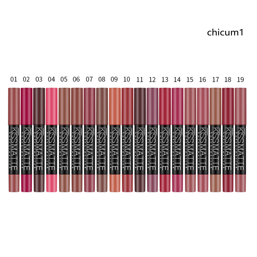 (Hàng Mới Về) Son Môi Dnm Chất Lì Dưỡng Ẩm Không Dính Chống Thấm Nước Với 19 Màu Lựa Chọn