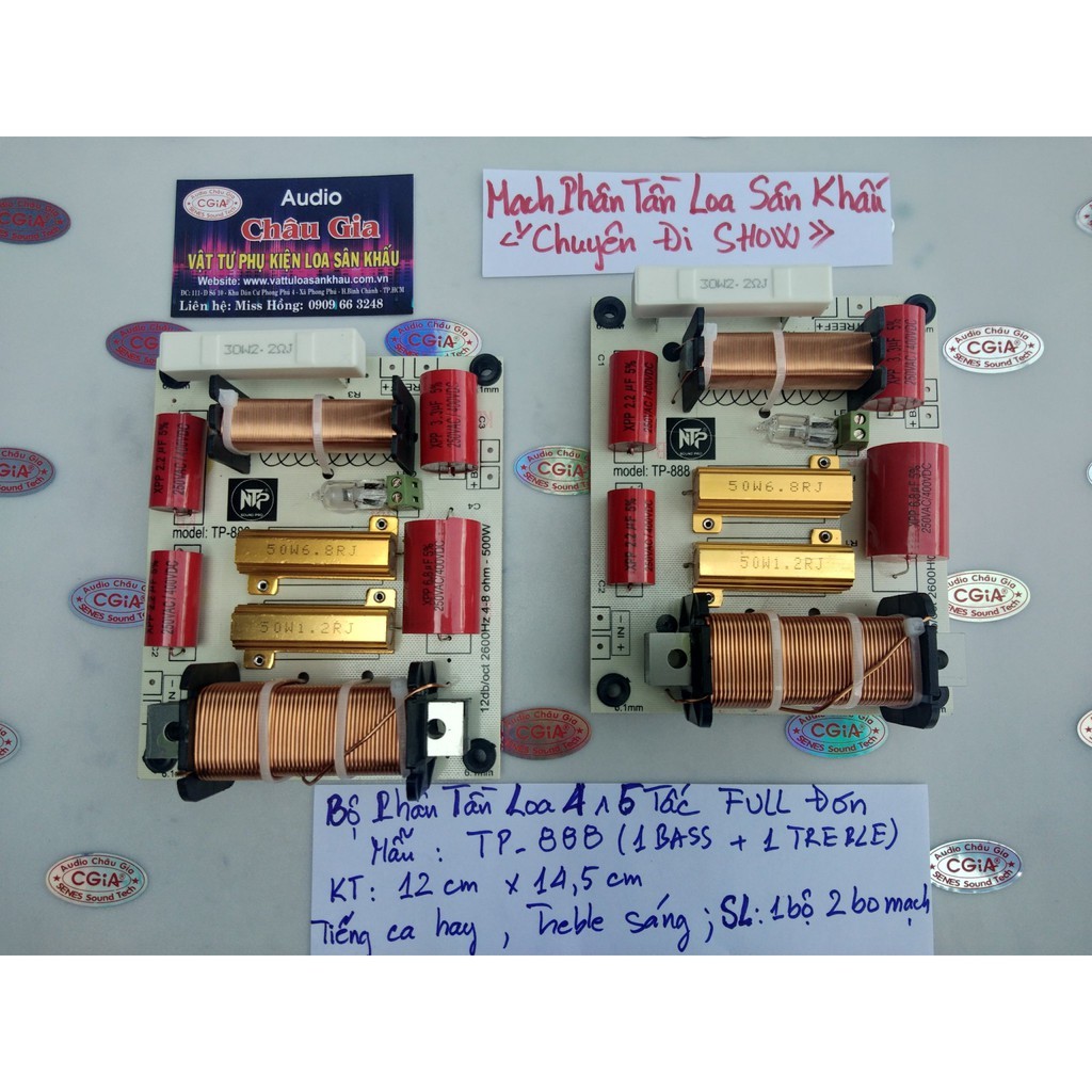 Mạch phân tần loa 4 tấc 5 tấc đơn 2 cái Audio Châu Gia