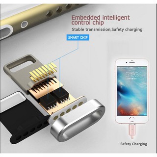 Cáp Sạc Nam Châm Dạng Dây Bện Cho Iphone Android