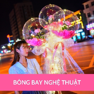 Bóng bay trong suốt gắn đèn led nổi bật nhiều mẫu lựa chọn 9kefm cả que đèn y hình)