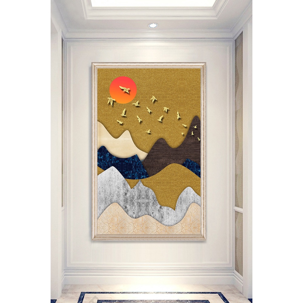 In hình ép gỗ Laminate TRANH HÀNH LANG TRUNG QUỐC - Mẫu 114 (50x75, 60x90, 70x110). In ảnh theo yêu cầu