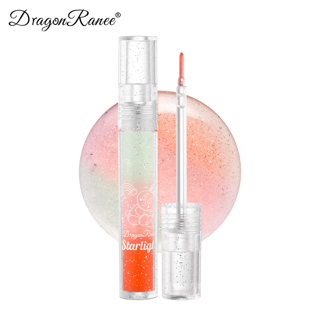 Lipstick 3-color Gradient Transparent Lip Glue Glaze Lip Oil Glass Lip Pearlescent Bright Moisturizing Doodle Lip Superposition Red | BigBuy360 - bigbuy360.vn