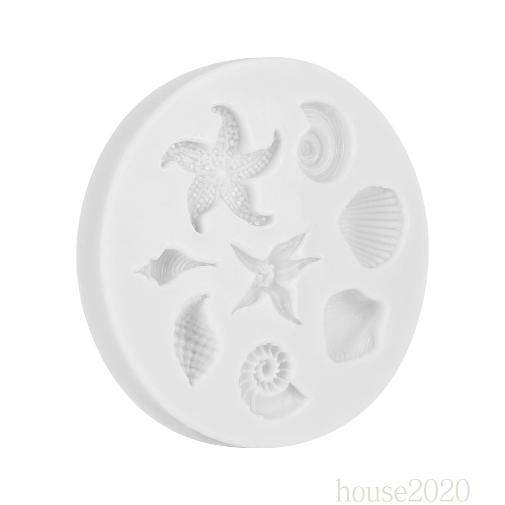 Khuôn silicon họa tiết vỏ sò 3D dùng làm bánh/socola/thạch/rau câu