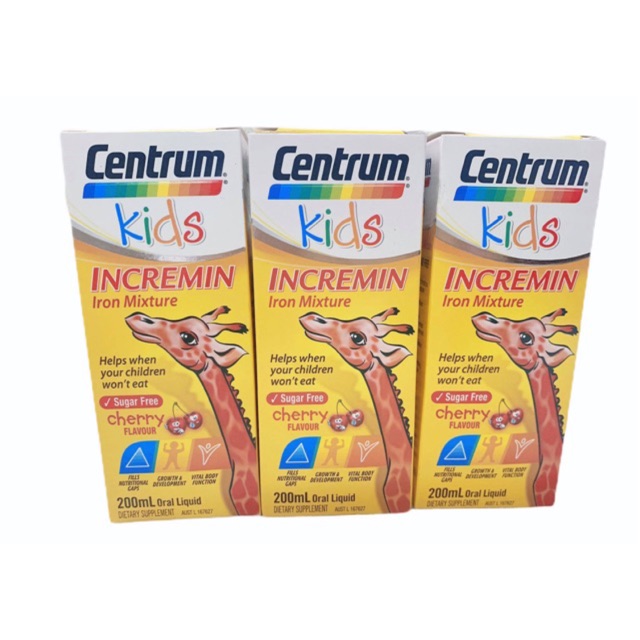 [HÀNG ÚC] Siro Centrum Kid Incremin 200ml.