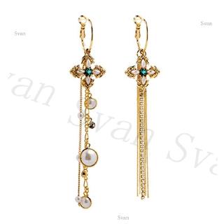 Bohemian Style Pearl Gold Color tassel Bông tai for Women 1 Pair
