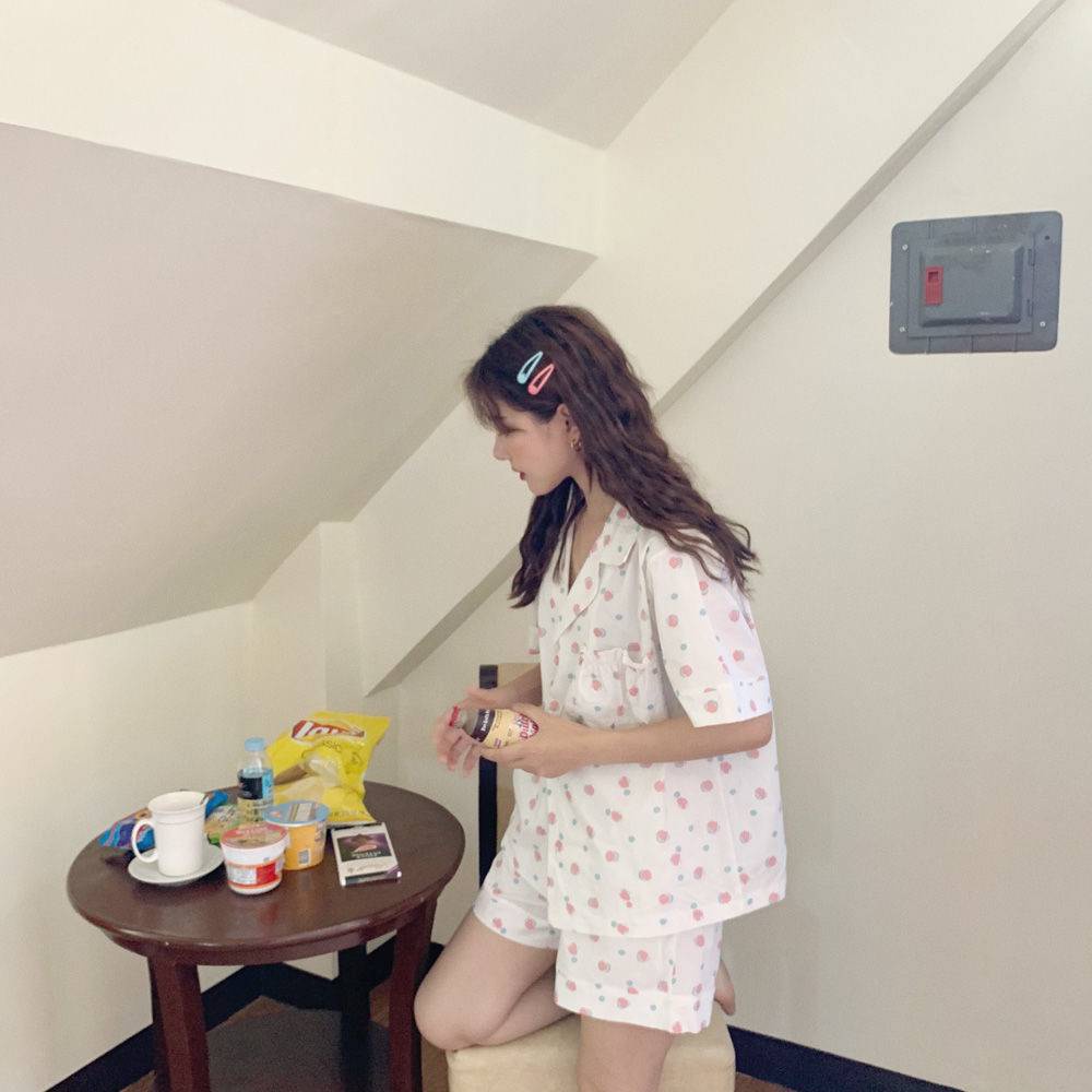Bộ Đồ Ngủ Tay Ngắn Phong Cách Nhật Bản Thời Trang Mùa Hè Mới Cho Nữ