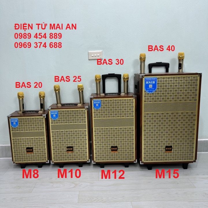 Loa kéo chính hãng BNIB, M8 bass 20 thùng gỗ cao cấp,tặng 2 mic không dây Karaoke đỉnh cao