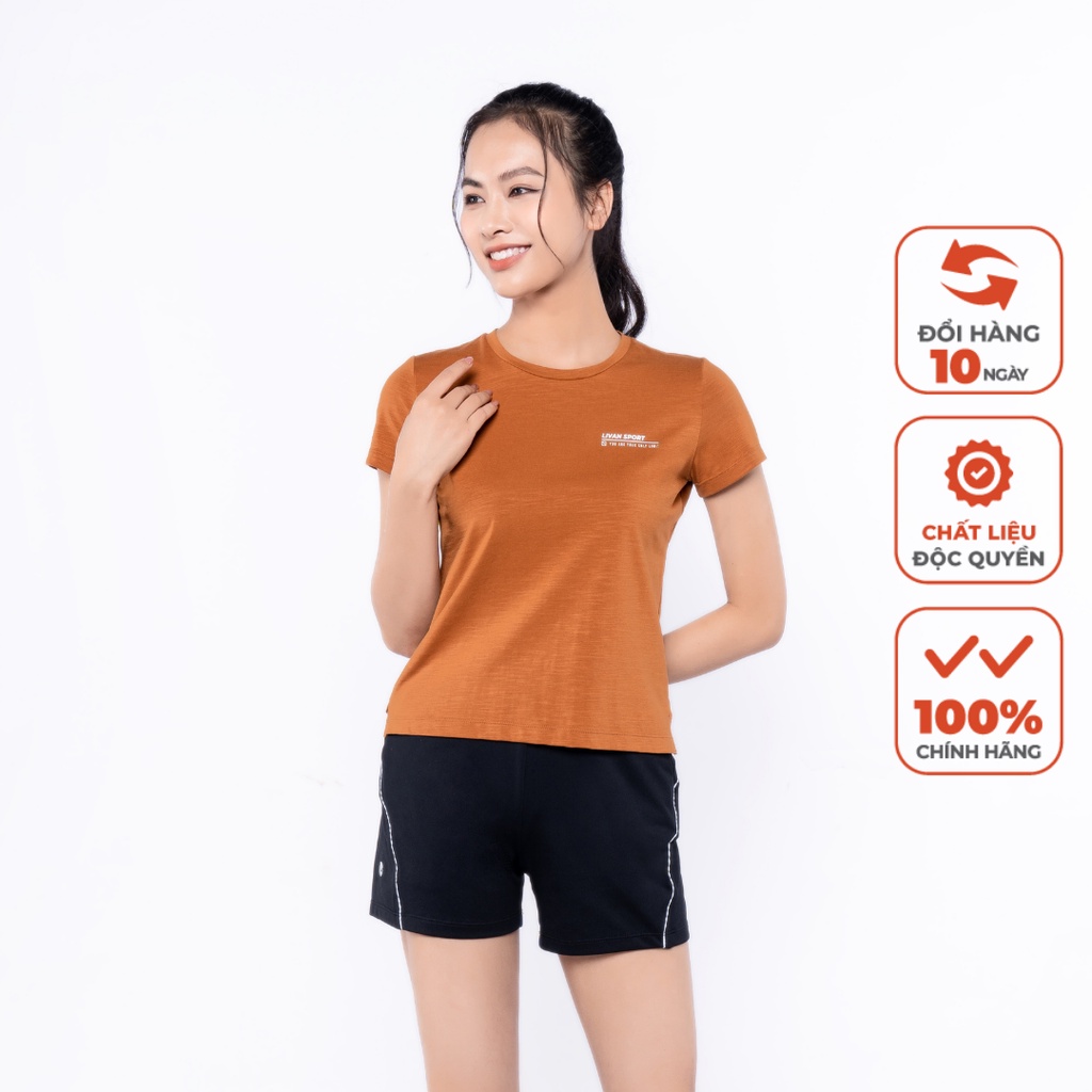 Áo Tshirt Nữ Livan Sport Running 5 In 1 Siêu Nhẹ Màu Phản Quang