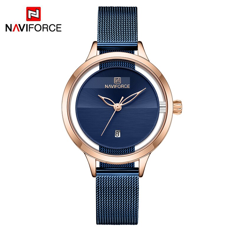 NAVIFORCE NF5014 Women Casual Fashion Mesh Band Quartz Watch