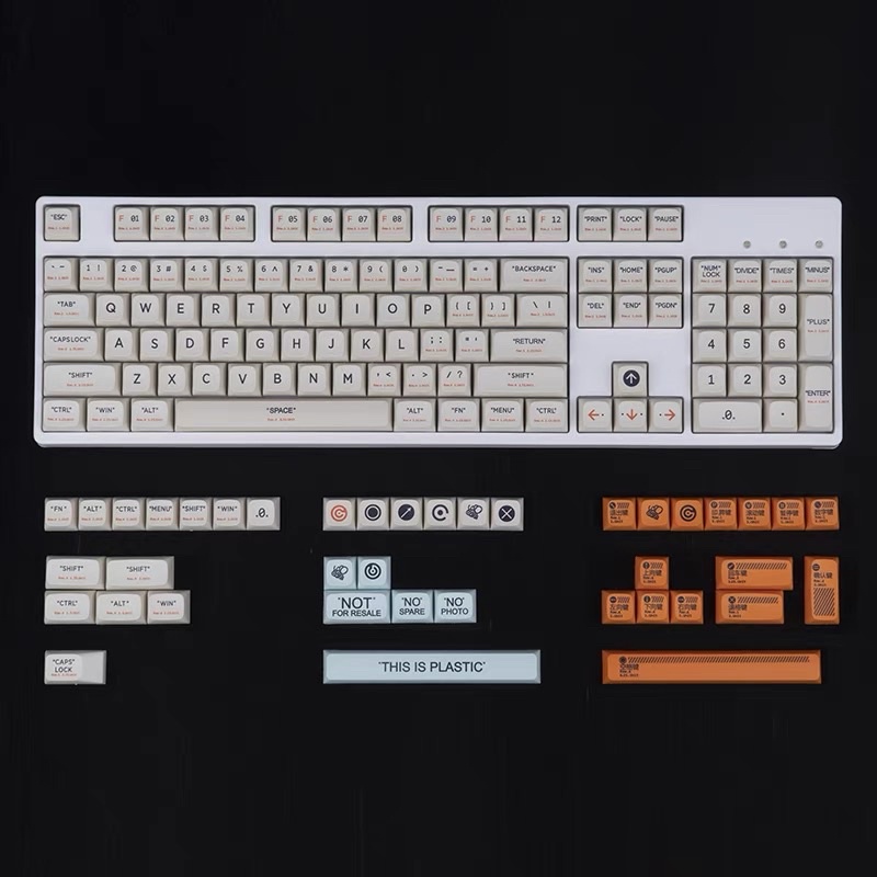 Keycaps Cho Bàn Phím Cơ In Dyesub Không Xuyên Led Chất Liệu Nhựa PBT XDA THIS IS PLASIC 132 PHÍM
