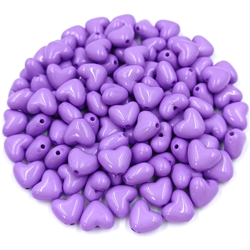 Hạt Nhựa Acrylic Hình Trái Tim Màu Sắc Ngọt Ngào Dùng Làm Trang Sức Thủ Công