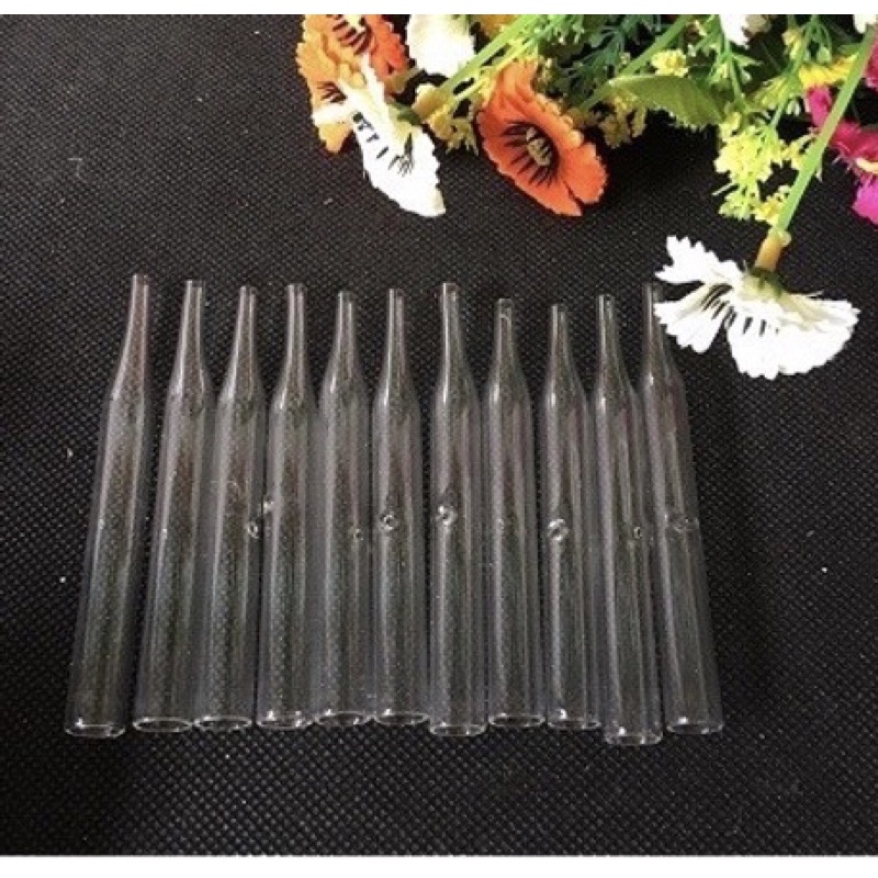 Combo 10 ống hút mụn th.uỷ tinh chuyên dụng dùng trong spa thẩm mỹ viện to dày