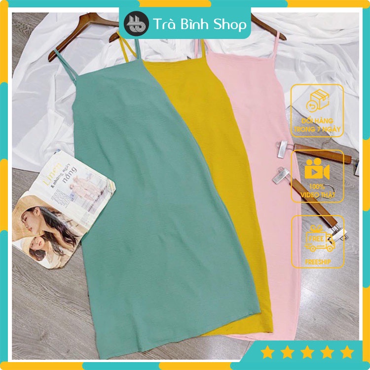 Váy Đũi 2 Dây Đầm Maxi Hở Lưng Dáng Dài Tiểu Thư