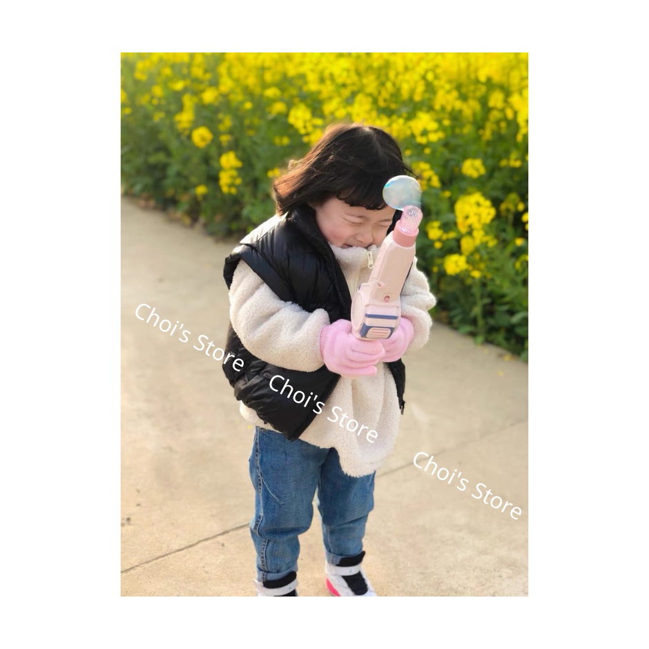 Đồ chơi máy thổi bong bóng khói ma thuật