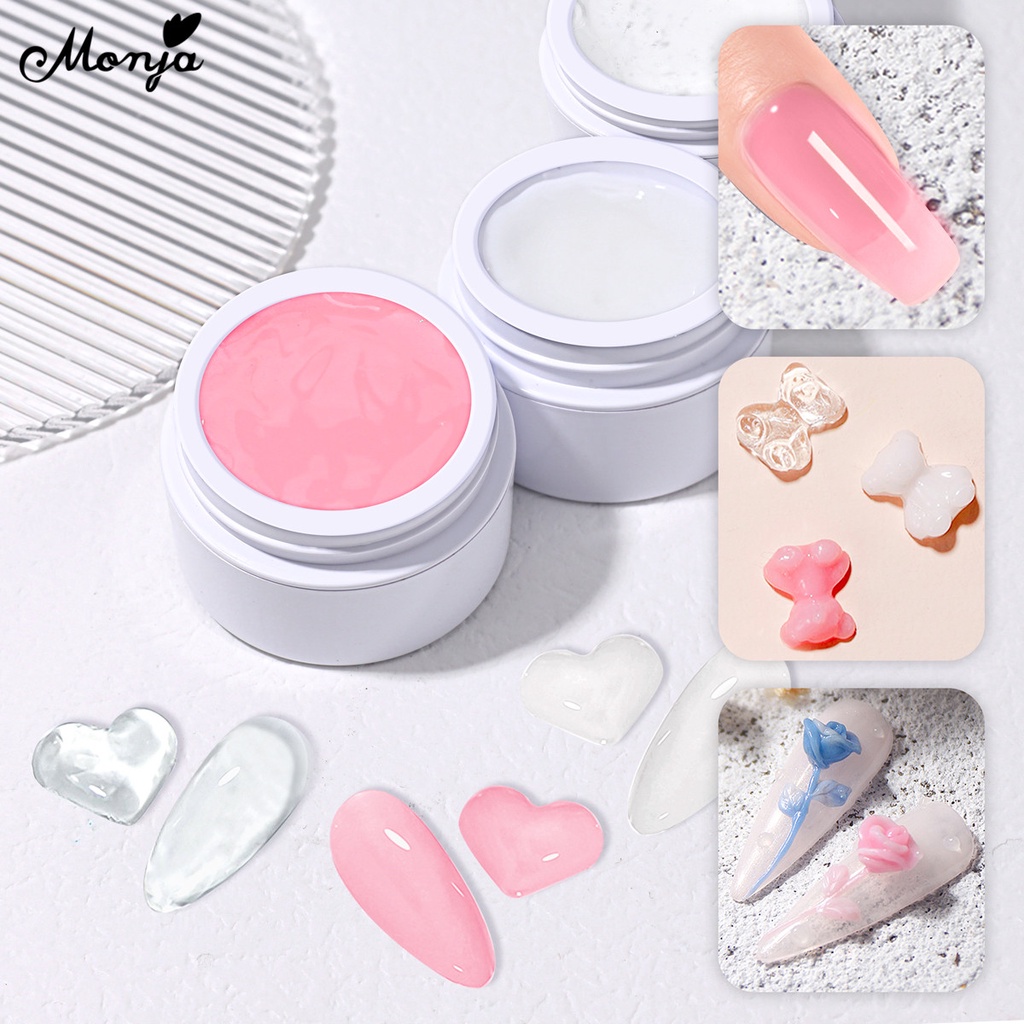 Sơn Móng Tay Gel UV Monja 15ML Không Dính Nhanh Chóng Tạo Hiệu Ứng Đèn Led 3D