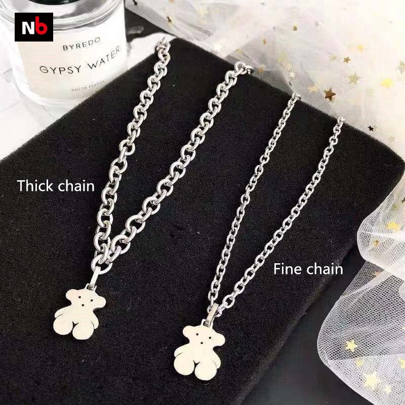 Dây Chuyền Mặt Hình Gấu Dễ Thương Phong Cách Hip Hop Hàn Quốc 210818
