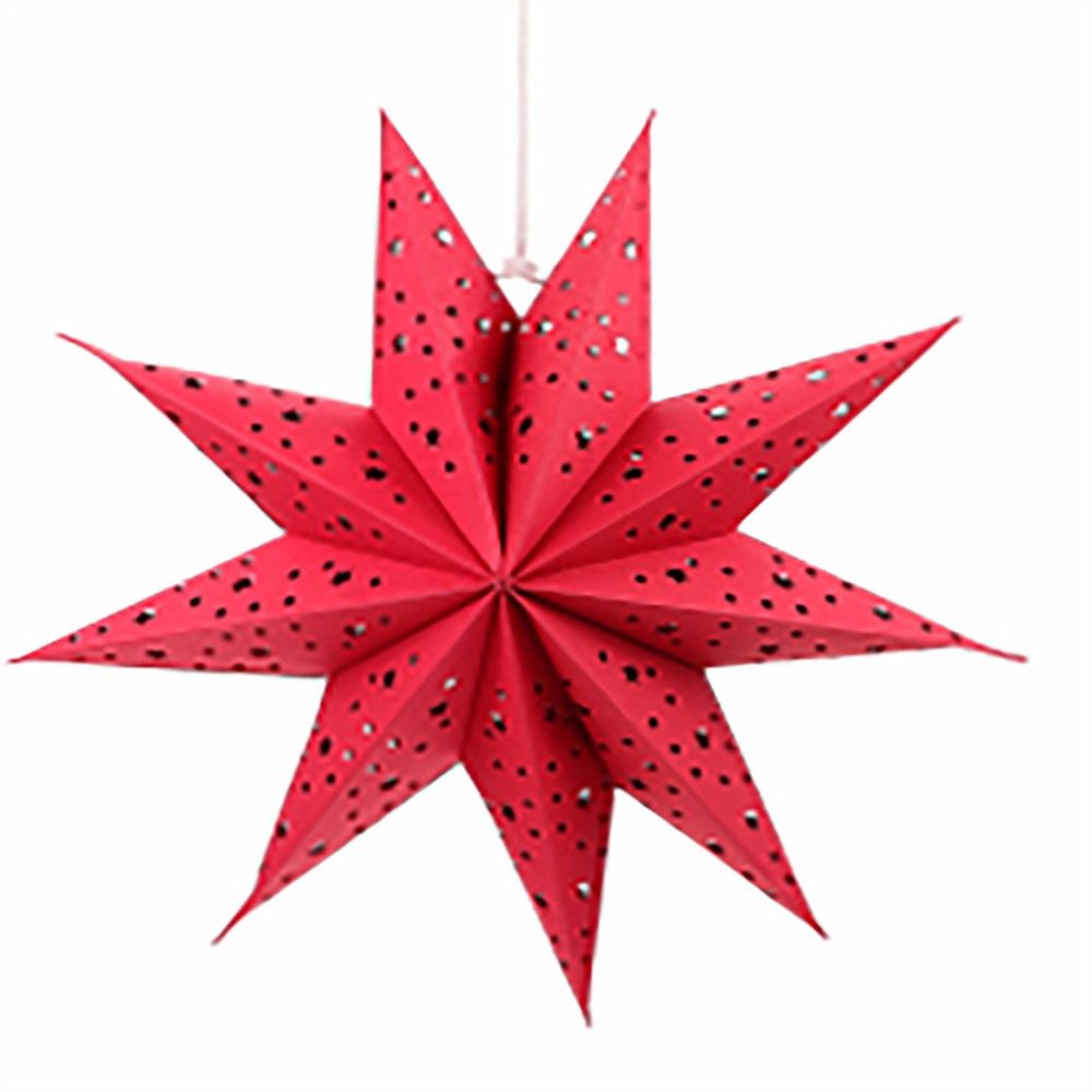 Đèn lồng giấy 45cm hình ngôi sao dùng trang trí Giáng Sinh