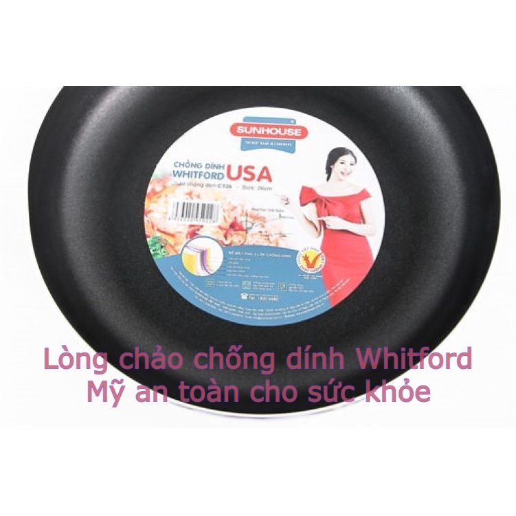 Chảo trơn chống dính SUNHOUSE CT24MT