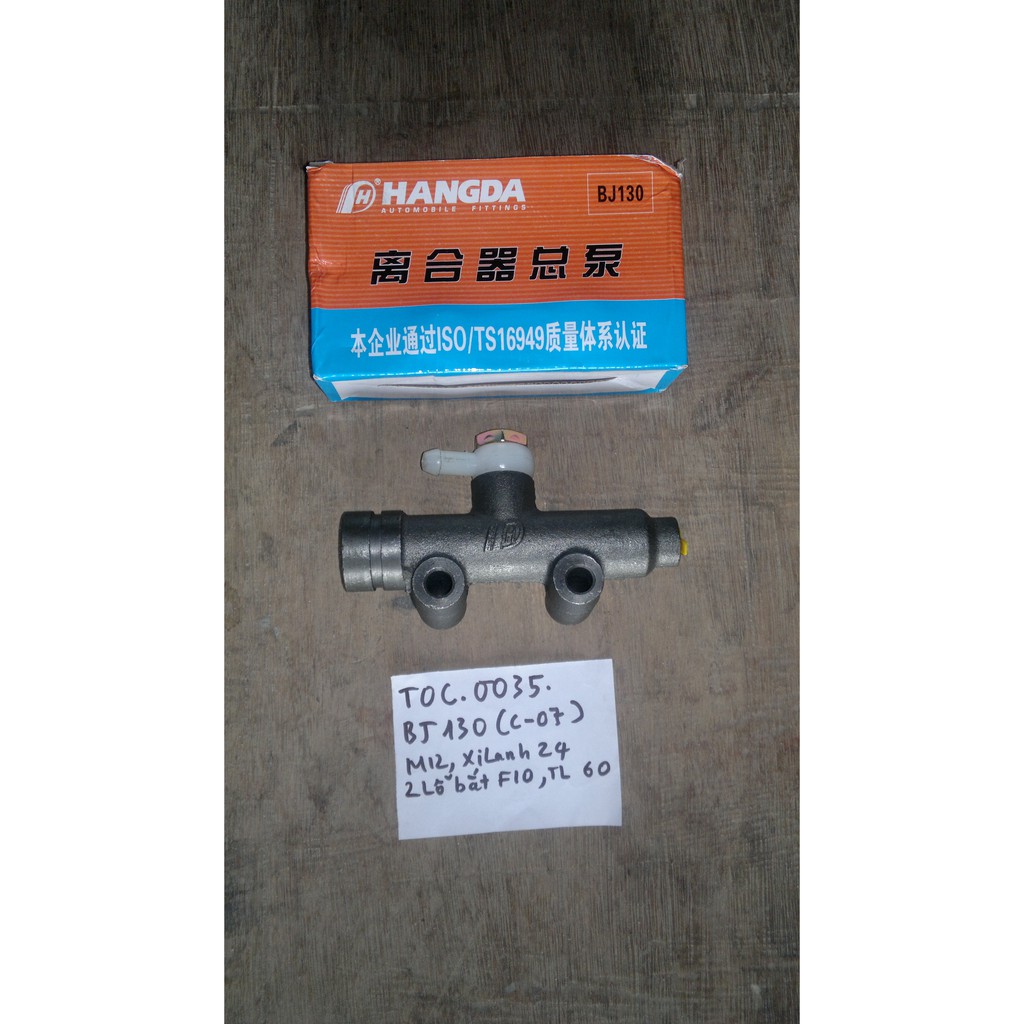 Tổng côn trên  xe tải 1-15 tấn, Xi lanh F25, thân F36, tâm lỗ bắt 60mm, lỗ dầu M12. Hàng Hangda.
